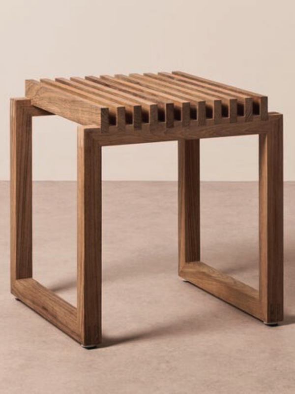Slatted Side Stool